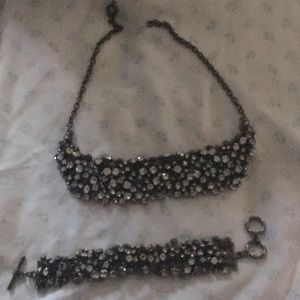 Matching necklace and bracelet set
